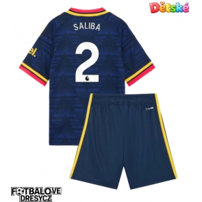 Arsenal William Saliba #2 Dětské Venkovní dres komplet 2026-27 Krátký Rukáv (+ trenýrky)
